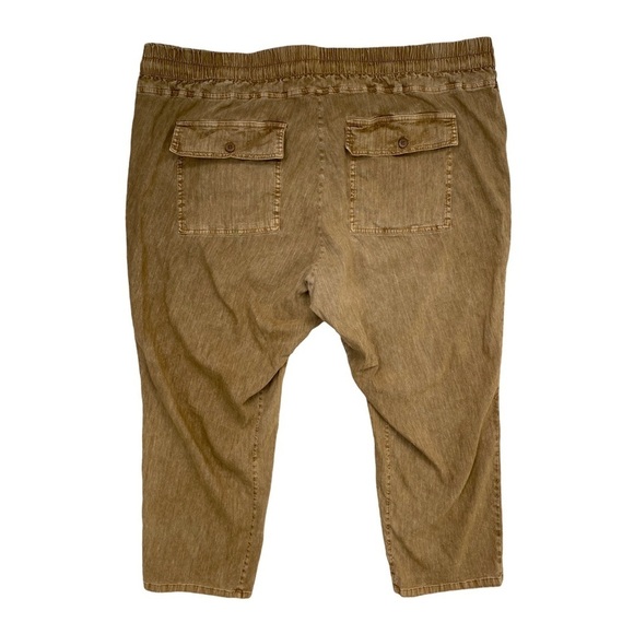 Kut from the Kloth Linen Pants Smocked Drawstring Cord Pork Chop Size 2X - Picture 9 of 13